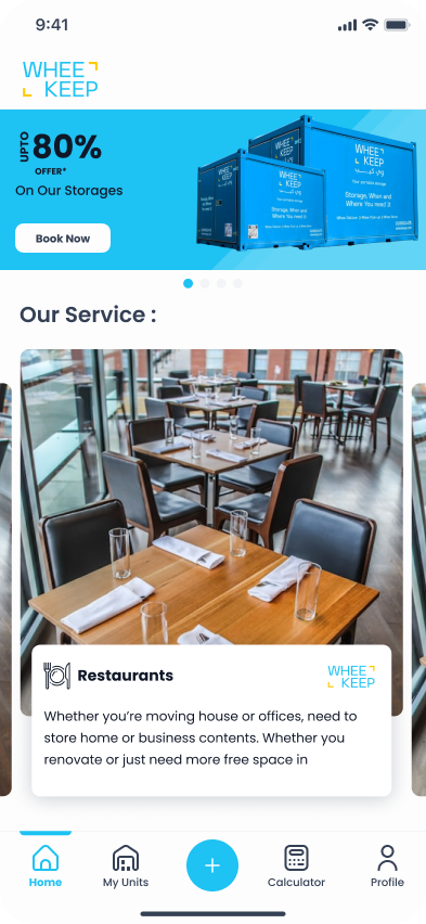 WheeKeep app — feature 1